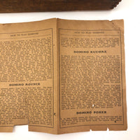 Early Double Nine Embossing Company Dominoes in Original Wooden Box