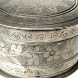 Banka Blinjoe Indonesian Pewter Box With Finely Engraved Decoration