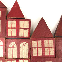 Great Old Hand-painted Wooden House Building Blocks + Huge Lot of Extras If You Want Them!