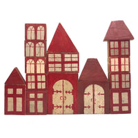 Great Old Hand-painted Wooden House Building Blocks + Huge Lot of Extras If You Want Them!