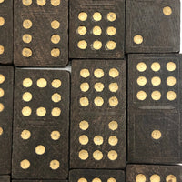 Early Double Nine Embossing Company Dominoes in Original Wooden Box