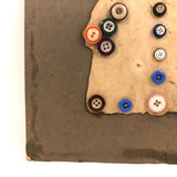 Wonderful Button Woman Silhouette Mounted in Card