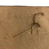 Wonderful Button Woman Silhouette Mounted in Card