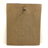 Wonderful Button Woman Silhouette Mounted in Card