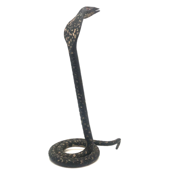 Exceptional Antique Blacksmith’s Hand-Forged, Painted Iron Folk Art Cobra