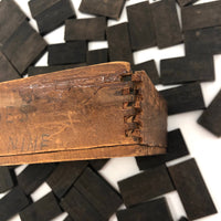 Early Double Nine Embossing Company Dominoes in Original Wooden Box