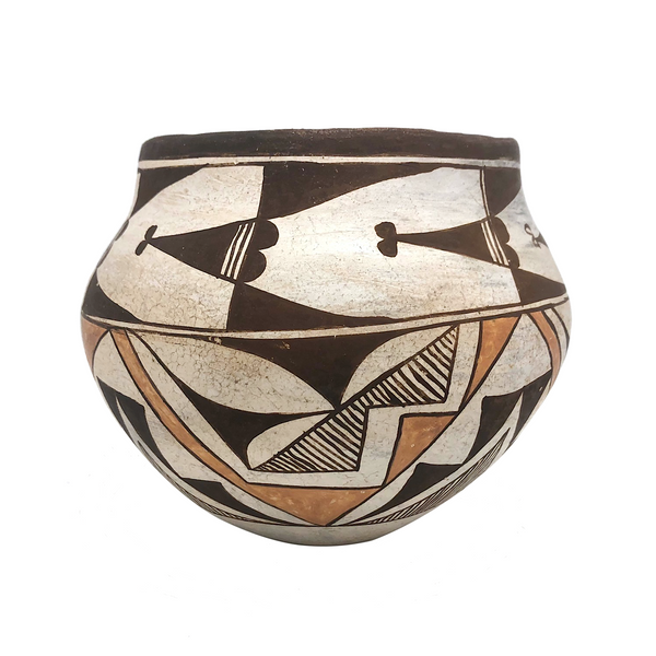 Gorgeous Acoma Native American Polychrome Pot, c.1930s, Signed S. Sanchez