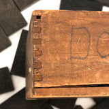 Early Double Nine Embossing Company Dominoes in Original Wooden Box