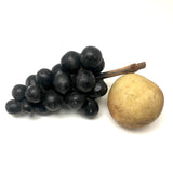Old Stone Fruit Grapes and Peach, A Pair