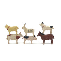 Set of Six Little Old Erzgebirge Animals