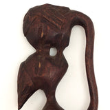 Haitian Carved Wood Kissing Couple