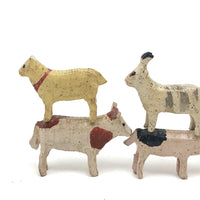 Set of Six Little Old Erzgebirge Animals