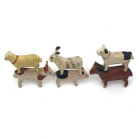 Set of Six Little Old Erzgebirge Animals