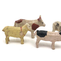 Set of Six Little Old Erzgebirge Animals