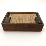 Early Double Nine Embossing Company Dominoes in Original Wooden Box