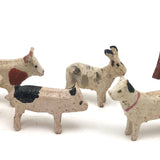 Set of Six Little Old Erzgebirge Animals
