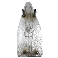 Wonderful Trench Art Iron Rest with Diving (?) Woman on the Underside