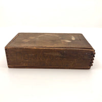 Early Double Nine Embossing Company Dominoes in Original Wooden Box