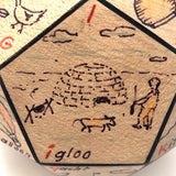 Homemade 32 Sided Educational Paperweight, 1993