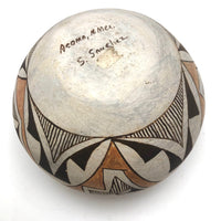 Gorgeous Acoma Native American Polychrome Pot, c.1930s, Signed S. Sanchez