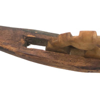 19th C New England Wood and Bone Pie Crimper / Jagging Wheel 