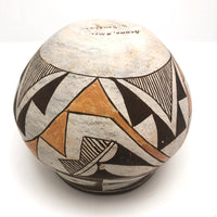 Gorgeous Acoma Native American Polychrome Pot, c.1930s, Signed S. Sanchez