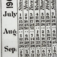 1906 Jones McDuffee & Stratton, Boston Pottery Merchants Wedgwood Tile with Calendar