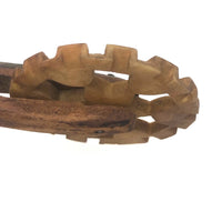19th C New England Wood and Bone Pie Crimper / Jagging Wheel 