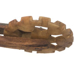 19th C New England Wood and Bone Pie Crimper / Jagging Wheel 