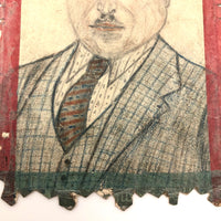 Charming Italian Portrait Drawing of Bolognese Man in Suit by Gaetano Pancaldi, 1940s
