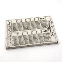 1906 Jones McDuffee & Stratton, Boston Pottery Merchants Wedgwood Tile with Calendar