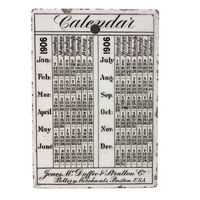 1906 Jones McDuffee & Stratton, Boston Pottery Merchants Wedgwood Tile with Calendar