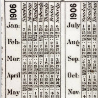 1906 Jones McDuffee & Stratton, Boston Pottery Merchants Wedgwood Tile with Calendar