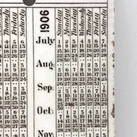 1906 Jones McDuffee & Stratton, Boston Pottery Merchants Wedgwood Tile with Calendar