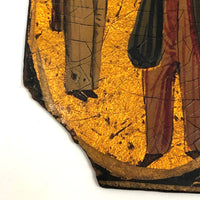 Gold Leafed Early Miniature Painting on Laquered Papier Mache in Daguerrotype Frame