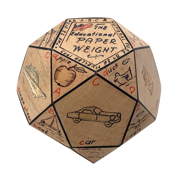 Homemade 32 Sided Educational Paperweight, 1993