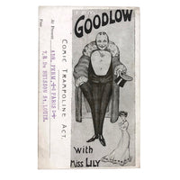 I am Goodlow (With Miss Lily) Comic Trampoline Act, Antique Vaudeville Postcard