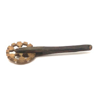 19th C New England Wood and Bone Pie Crimper / Jagging Wheel 