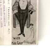 I am Goodlow (With Miss Lily) Comic Trampoline Act, Antique Vaudeville Postcard