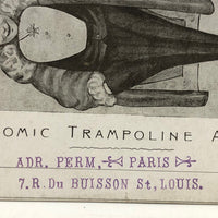 I am Goodlow (With Miss Lily) Comic Trampoline Act, Antique Vaudeville Postcard