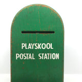 Playskool Vintage Green Postal Box with Blocks!