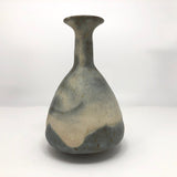 Cream and Pale Blue-Gray Glazed Studio Pottery Budvase with Long Neck