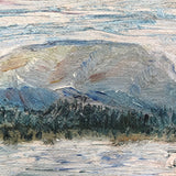 American Oil on Board Painting of Fallen Tree, Signed REA, 1949