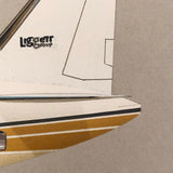 Gouache on Board 1976 Rendering of Liggett Group Rockwell Sabeliner Jet