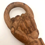 Carved Folk Art Hand Hanger or Knocker