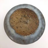 Cream and Pale Blue-Gray Glazed Studio Pottery Budvase with Long Neck