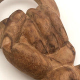 Carved Folk Art Hand Hanger or Knocker