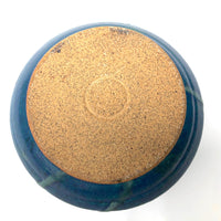 Painterly Blue Green Glazed Pottery Bowl or Small Planter