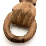 Carved Folk Art Hand Hanger or Knocker