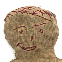 Charming Old Embroidered Beanbag Boy Number Five